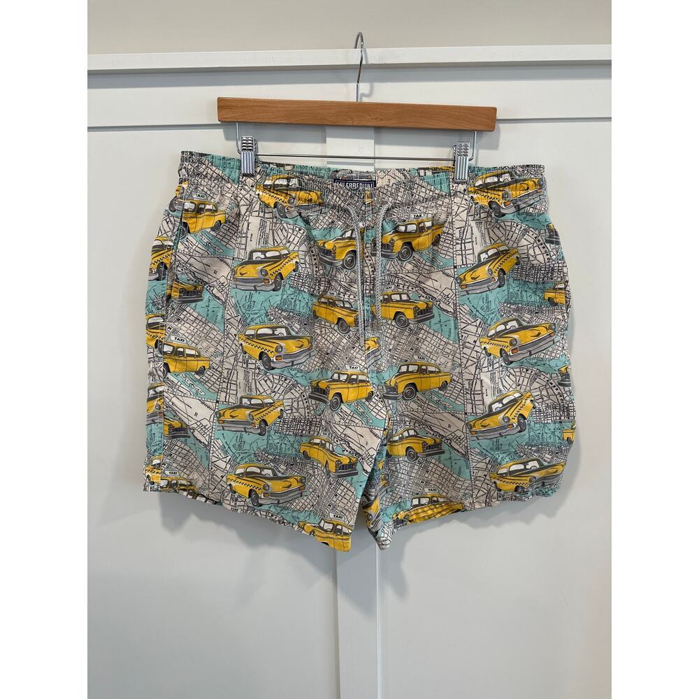 Vilebrequin Yellow Taxi Cab Print Swim Shorts Size XXL